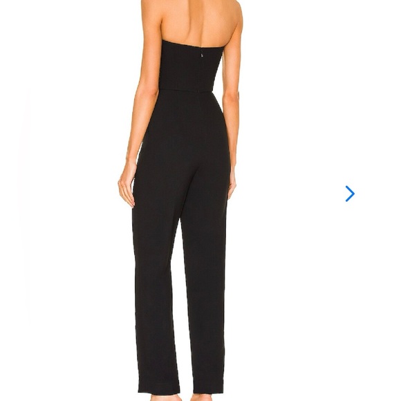 SALONI Black and Cream Jumpsuit with Bow Detail - Picture 3 of 7